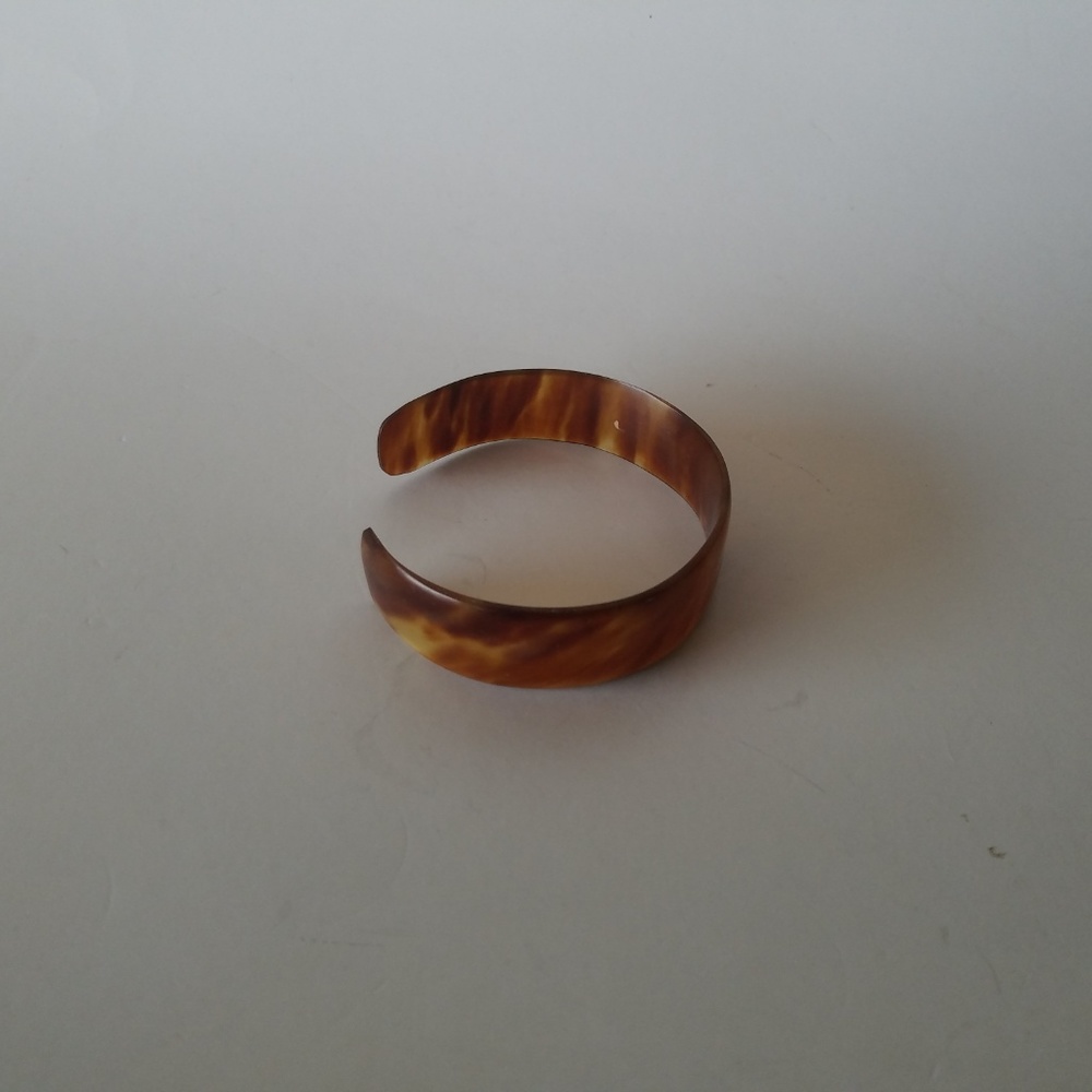 VINTAGE FAUX TORTOISE SHELL CUFF BRACELET CHOOSE Y - Picture 4 of 5